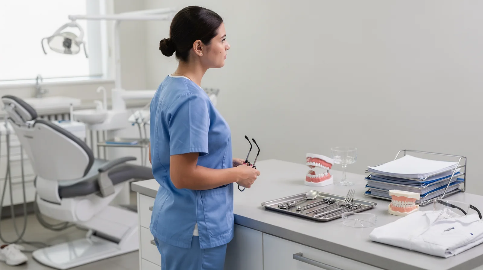 Dental career pathways span roles from hygienist to lab technician to practice management.; Hygienists focus